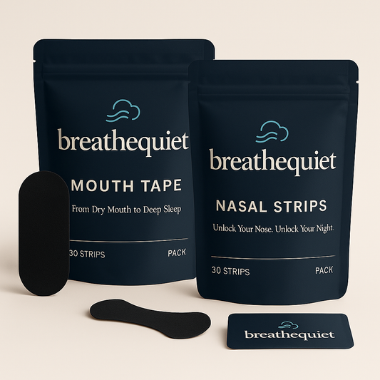 BreatheQuiet Sleep Bundle – Nose Strips + Mouth Tape 30 Nights