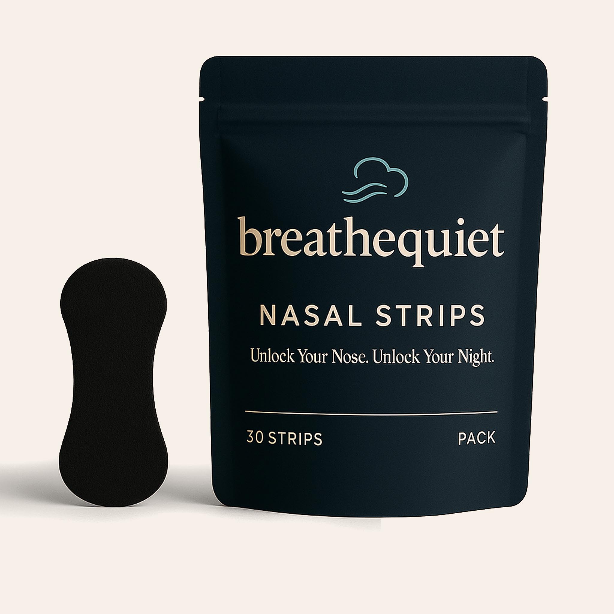 BreatheQuiet Nasal Strips - 30 Strips